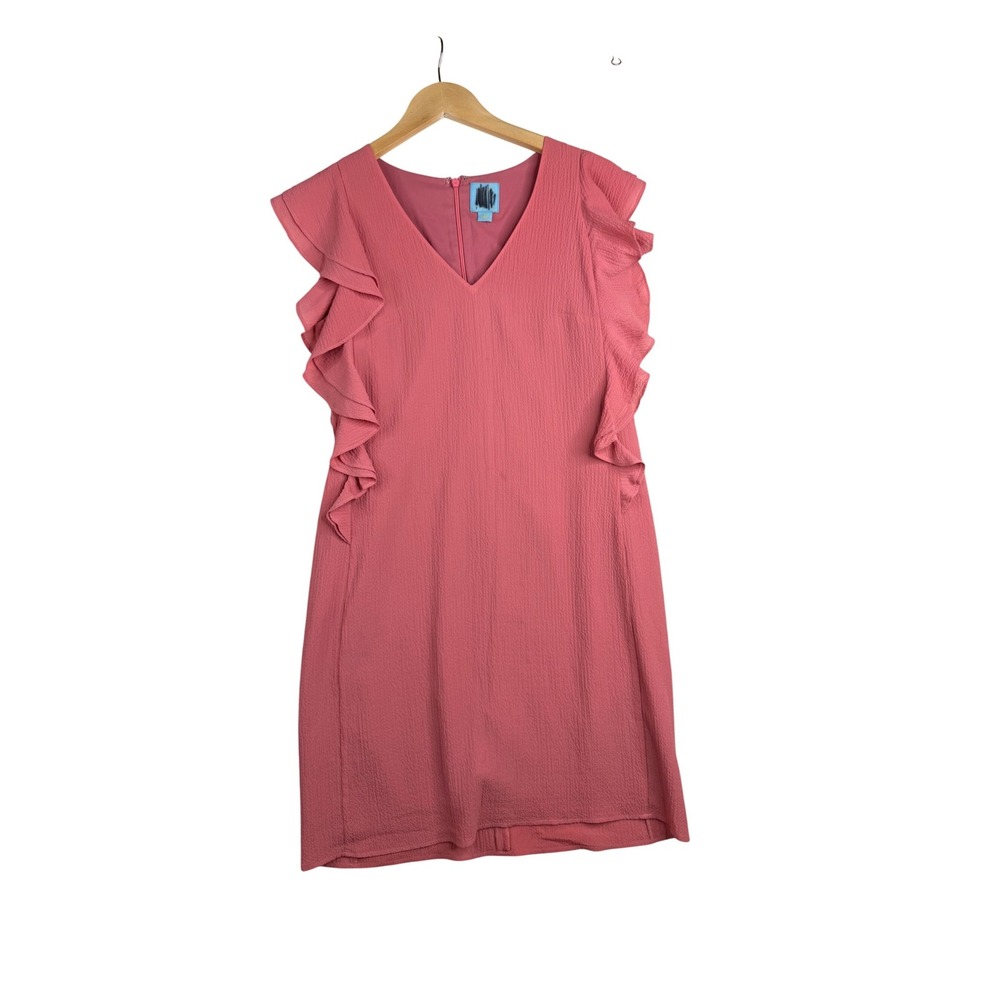 CeCe Kennedy Ruffle Sleeve Shift Dress size 0 Peach